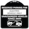 Signmission Reserved Parking for Electric Vehicle Only Unauthorized Vehicles Towed Away, A-DES-BW-1818-23113 A-DES-BW-1818-23113 - alternate 1